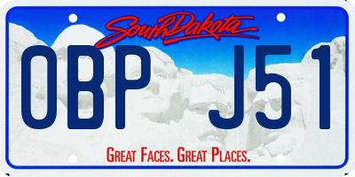 SD license plate 0BPJ51