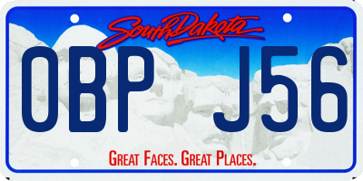 SD license plate 0BPJ56