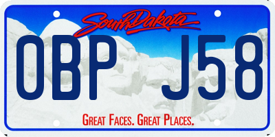 SD license plate 0BPJ58
