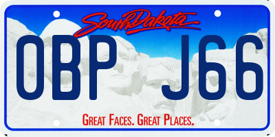 SD license plate 0BPJ66