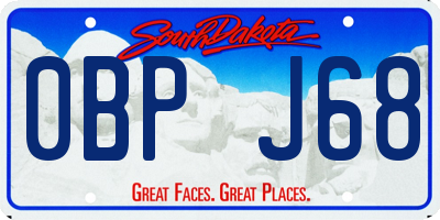 SD license plate 0BPJ68