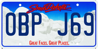 SD license plate 0BPJ69