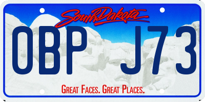 SD license plate 0BPJ73