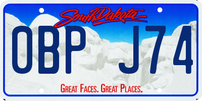 SD license plate 0BPJ74