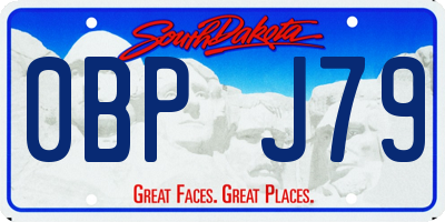 SD license plate 0BPJ79