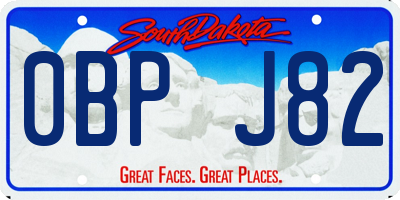 SD license plate 0BPJ82