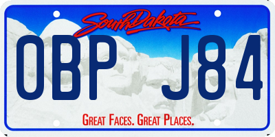 SD license plate 0BPJ84