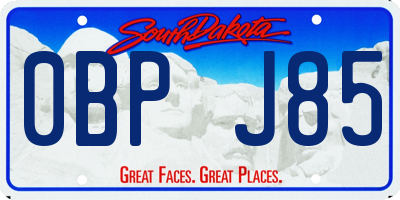 SD license plate 0BPJ85
