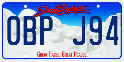 SD license plate 0BPJ94