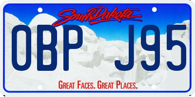 SD license plate 0BPJ95