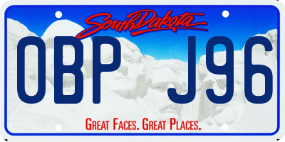 SD license plate 0BPJ96