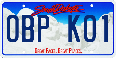 SD license plate 0BPK01
