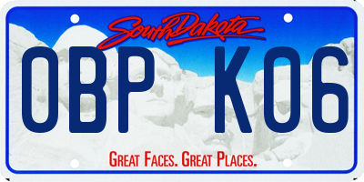 SD license plate 0BPK06