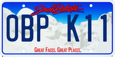 SD license plate 0BPK11