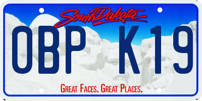 SD license plate 0BPK19