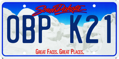 SD license plate 0BPK21