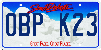 SD license plate 0BPK23