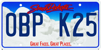 SD license plate 0BPK25