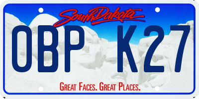 SD license plate 0BPK27