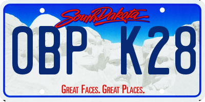 SD license plate 0BPK28