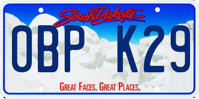 SD license plate 0BPK29