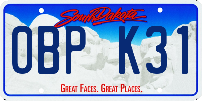 SD license plate 0BPK31