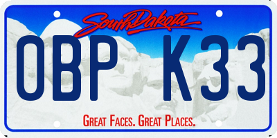 SD license plate 0BPK33