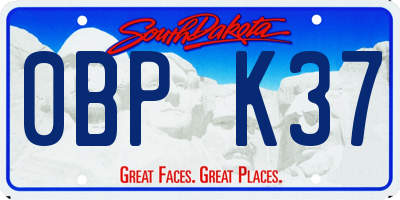 SD license plate 0BPK37
