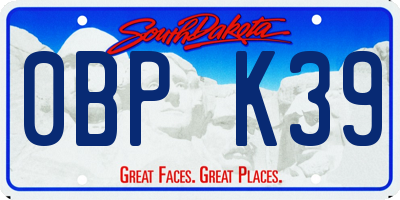 SD license plate 0BPK39