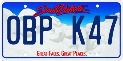 SD license plate 0BPK47
