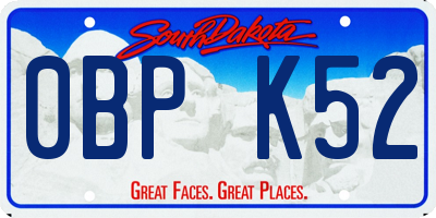 SD license plate 0BPK52