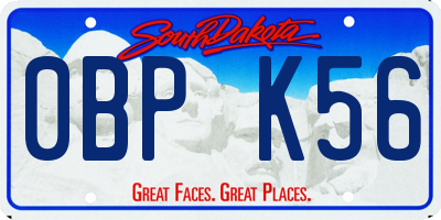 SD license plate 0BPK56