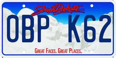SD license plate 0BPK62