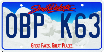 SD license plate 0BPK63