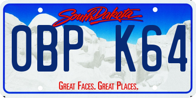 SD license plate 0BPK64