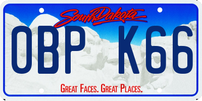 SD license plate 0BPK66