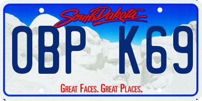 SD license plate 0BPK69