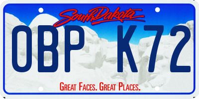 SD license plate 0BPK72