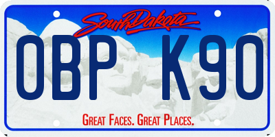 SD license plate 0BPK90