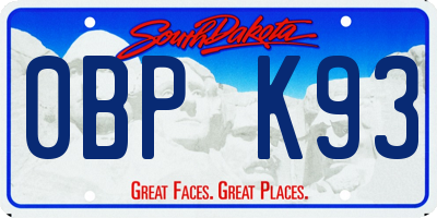 SD license plate 0BPK93