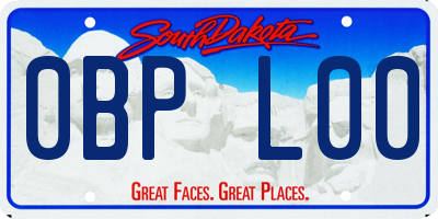 SD license plate 0BPL00