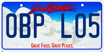 SD license plate 0BPL05