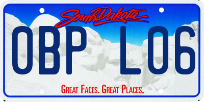 SD license plate 0BPL06