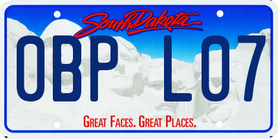 SD license plate 0BPL07