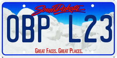 SD license plate 0BPL23