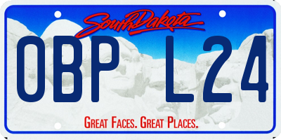 SD license plate 0BPL24