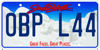 SD license plate 0BPL44