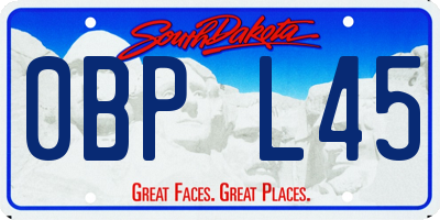 SD license plate 0BPL45