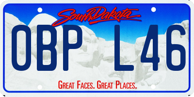 SD license plate 0BPL46