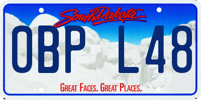 SD license plate 0BPL48